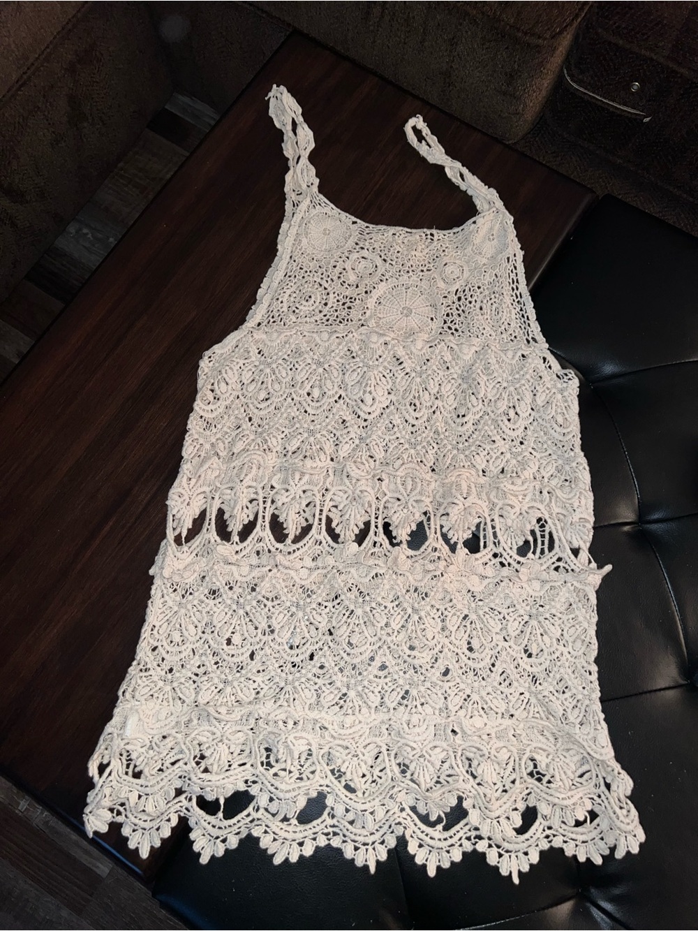 Women's Crochet Tank Top - Ivory